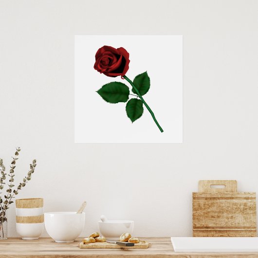 Poster Rose unique (Cuisine)