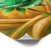 Poster Rose vert (Coin)