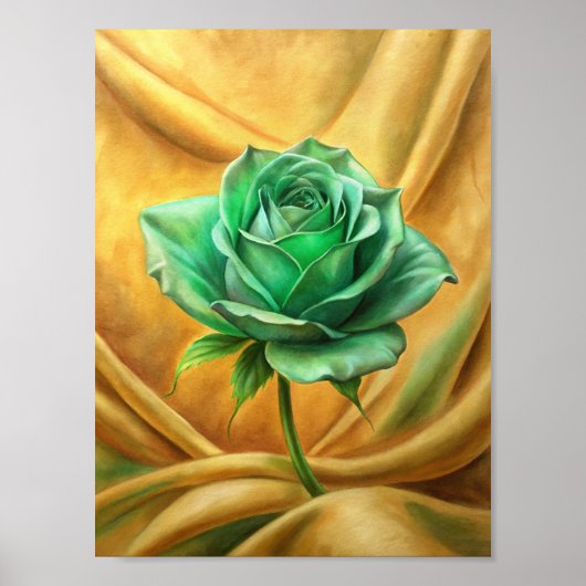 Poster Rose vert (Devant)