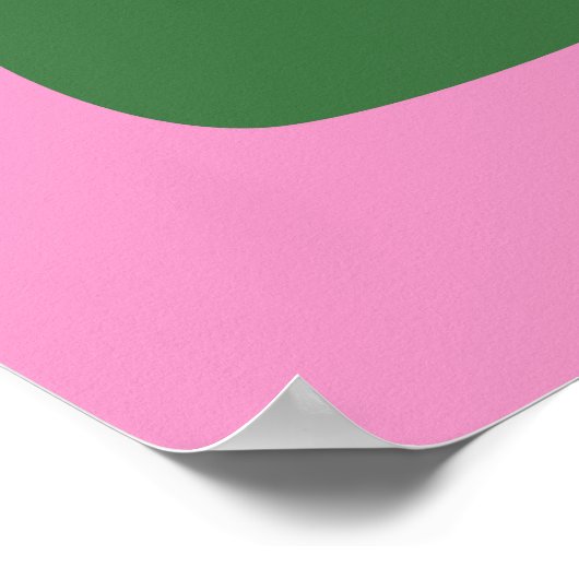 Poster Rose Vert moderne Abstrait formes géométriques Art (Coin)