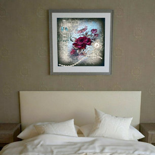 Poster Rose victorien Ephemera