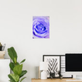 Poster Rose violet Arrière - plan Customisé Lavender Blan (Bureau à domicile)