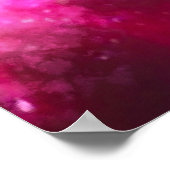 Poster rose violet de Galaxie spirale (Coin)