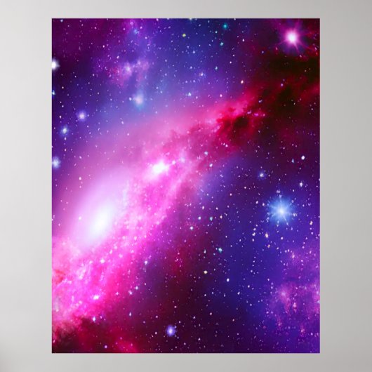 Poster rose violet de Galaxie spirale (Devant)