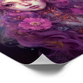 Poster Rose violet Fairy Queen Imaginaire Art (Coin)
