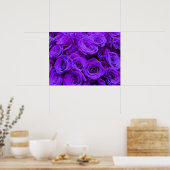 Poster Rose violet, fleurs violettes violettes (Cuisine)