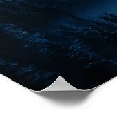 POSTER ROSÉE DU MATIN MONTAGNES BLEUES (Coin)
