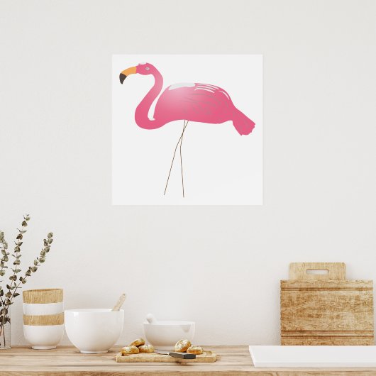 Poster roseFlamingo2 (Cuisine)