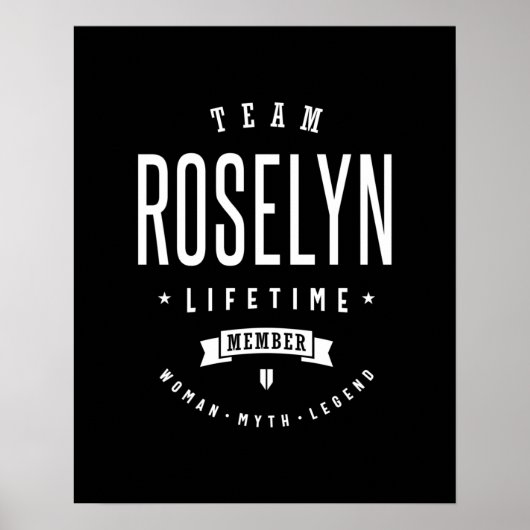 Poster Roselyn Nom personnalisé Anniversaire (Devant)