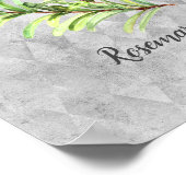 Poster Rosemary Herbe Aquarelle (Coin)