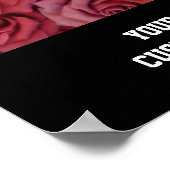 Poster Roses à fleurs roses (Coin)