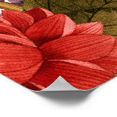 Poster Roses à motifs floraux sans couture avec chrysanth (Coin)