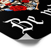 Poster Roses And Skulls Heart Gothic Style Valentine Be M (Coin)