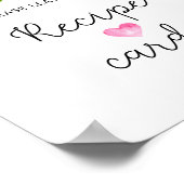 Poster Roses aquarelle laissez votre carte de recette ici (Coin)