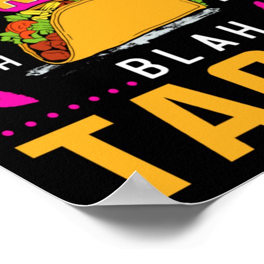 Poster Roses Are Red Blah Blah Blah Tacos Foodie Valentin (Coin)