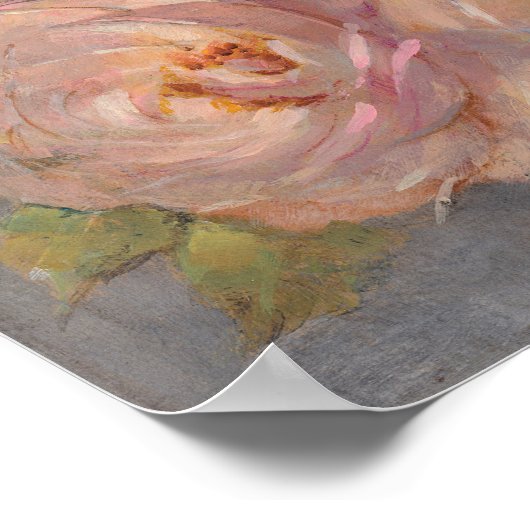 Poster Roses avec gris (Coin)