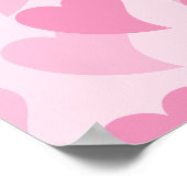 Poster Roses Beaux Coeurs Motif sans couture (Coin)