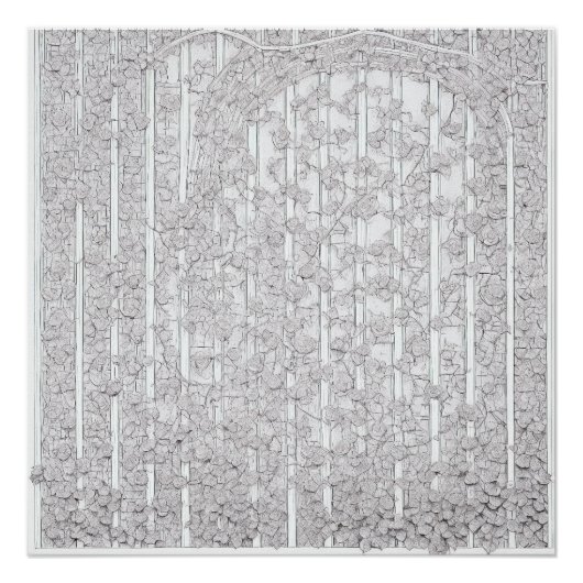 Poster Roses blanches E (Devant)