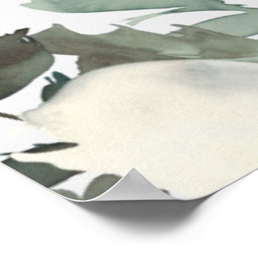 Poster Roses Blanches Floral Mariage L'amour est doux Fav (Coin)