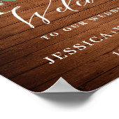 Poster Roses blanches Lanterne Bois rustique Mariage de b (Coin)