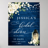 Poster Roses blanches Lanterne Fête des mariées en bois b (Devant)