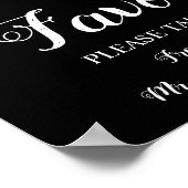 Poster Roses Blanches | Signes de Mariage de Fête de Fian (Coin)