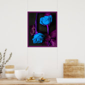 Poster Roses bleus - 20x24 -autres tailles disponibles (Cuisine)