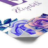 Poster Roses bleus et violets. Monographie de la petite f (Coin)