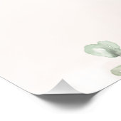 Poster Roses Blusants Bienvenue À Notre Mariage (Coin)