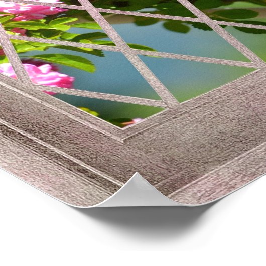 Poster Roses dans la fenêtre (Coin)