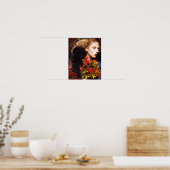 Poster roses dans l'ambre (Cuisine)