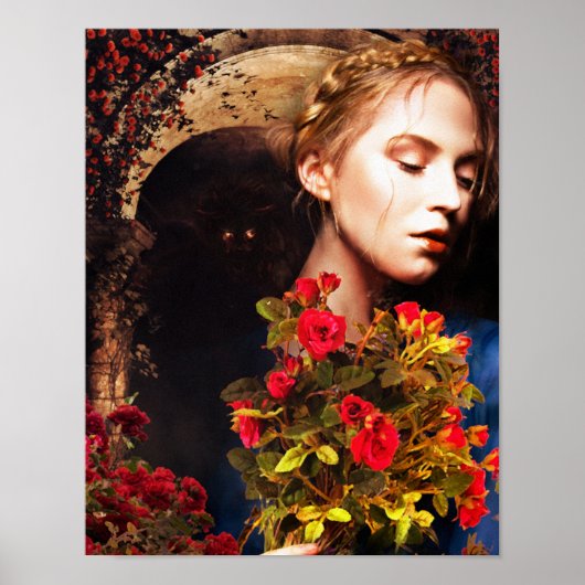 Poster roses dans l'ambre (Devant)