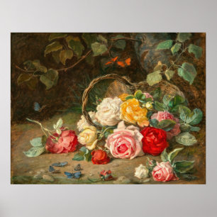 Poster Roses dans un panier - Josef Neugebauer