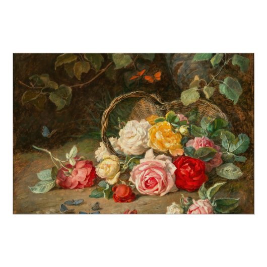 Poster Roses dans un panier - Josef Neugebauer (Devant)