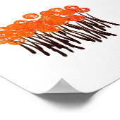 Poster Roses d'art d'aquarelle moderne Abstrait clair Imp (Coin)