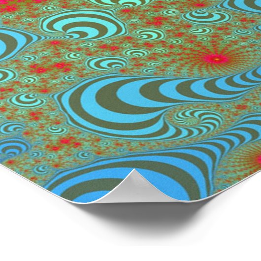 Poster Roses de bulles (Coin)