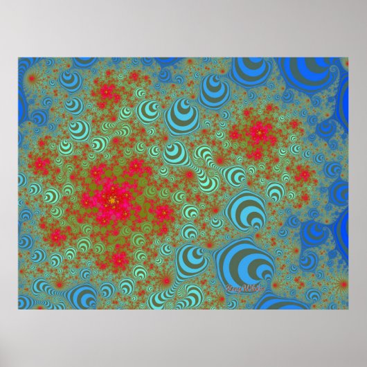 Poster Roses de bulles (Devant)