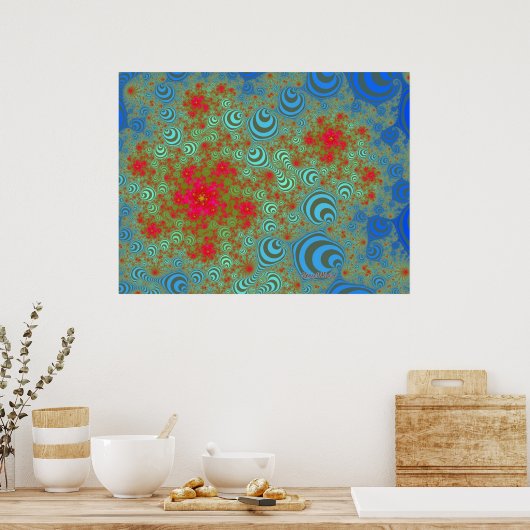 Poster Roses de bulles (Cuisine)