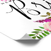 Poster roses de cristal ici vient la mariée (Coin)