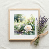 Poster Roses de jardin rose fardé