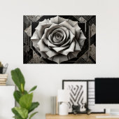 Poster Roses de Lumière Brisée (Bureau à domicile)