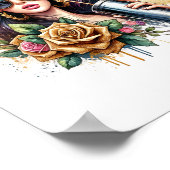 Poster Roses de Parties scintillant de cheval fille esthé (Coin)