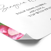 Poster Roses de pivoine aquarelle - barre de sangria (Coin)