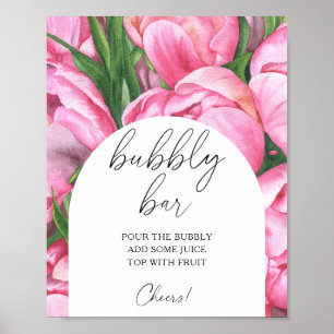 Poster Roses de pivoine d'aquarelle - barre mousseuse