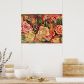 Poster Roses de Renoir Impressionist Painting (Cuisine)