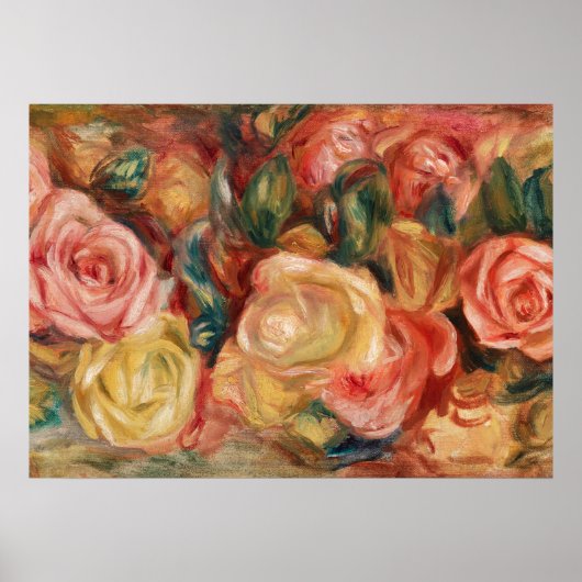 Poster Roses de Renoir Impressionist Painting (Devant)