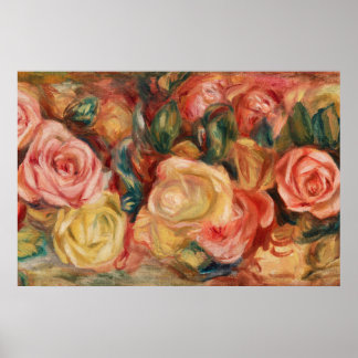 Poster Roses de Renoir Impressionist Painting