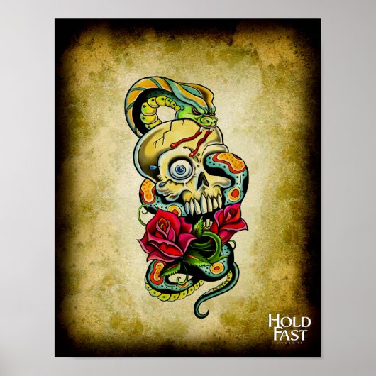 Poster Roses de serpent crânien (Devant)