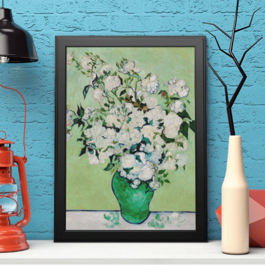 Poster Roses de Still Life dans un vase par Vincent van G