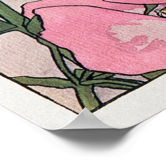 Poster Roses des Prairies (Coin)